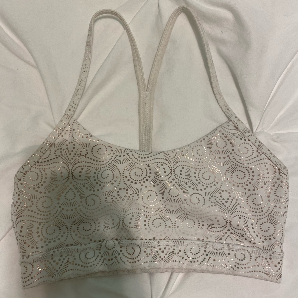 Glyder Lotus Sports Bra - White Tide Print